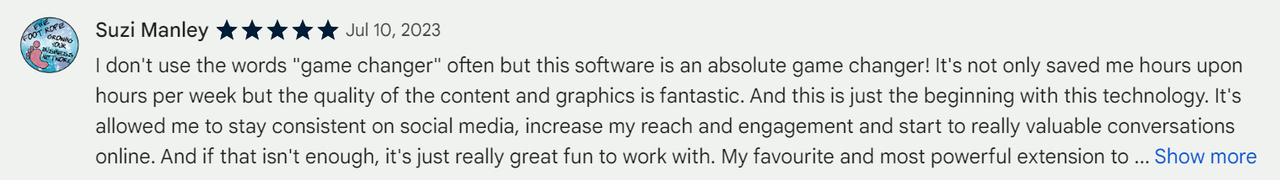 Customer testimonial